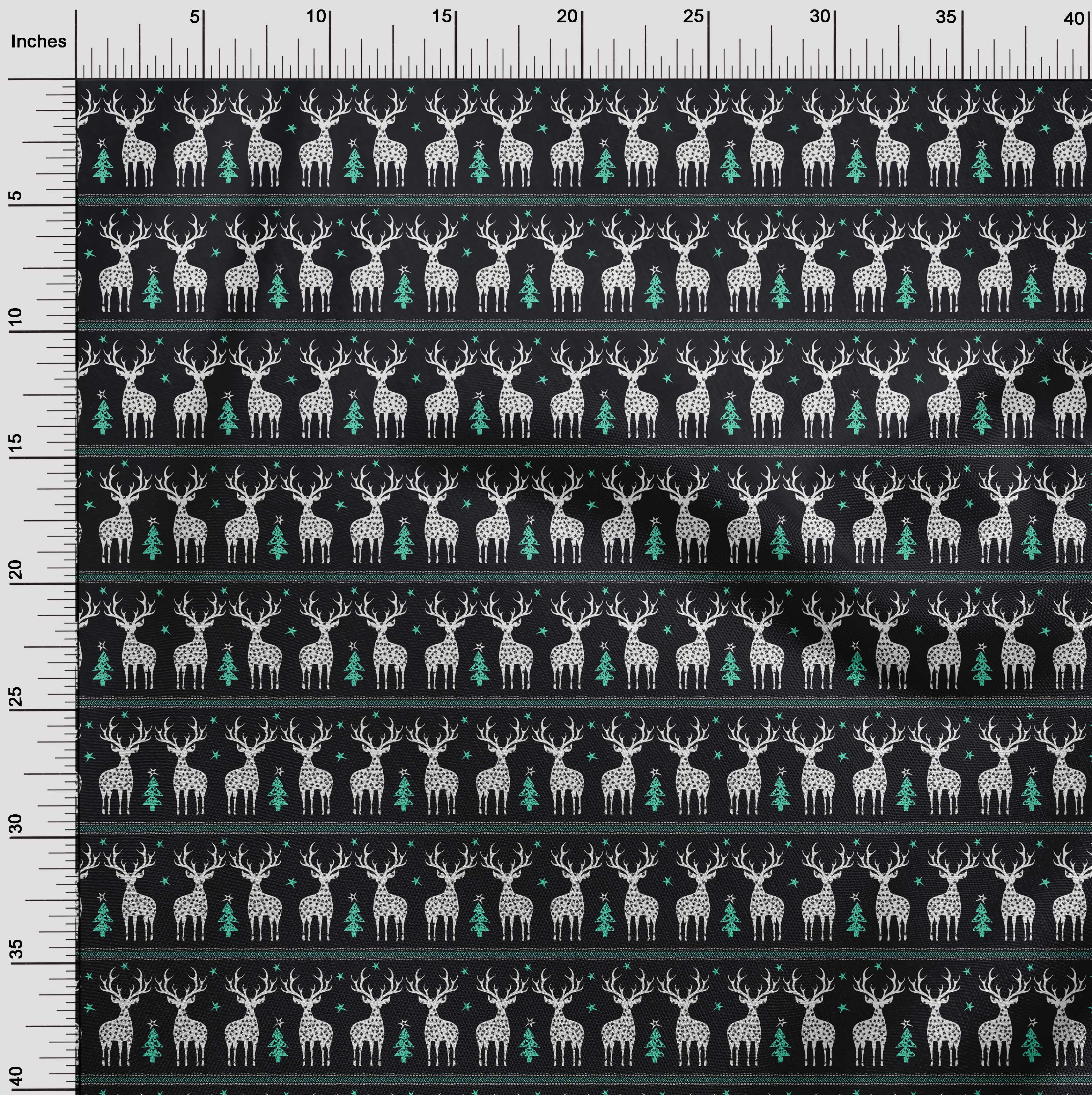 oneOone Cotton Cambric Black Fabric Christmas Lumberjeck Sewing Fabric By The Yard Printed Diy Clothing Sewing Supplies 56 Inch Wide