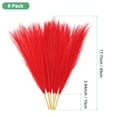 thumbnail image 3 of Uxcell 6 Pack Faux Pampas Grass 21.7 Inch for Home Decor/Wedding Red, 3 of 6