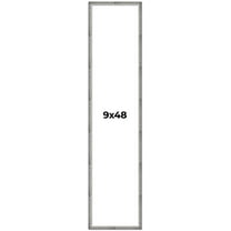 9x48 Frame Silver Grey Distressed Solid Wood Picture Frame | 0.75 Inch Moulding Width | Interior