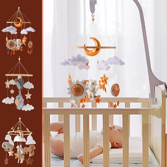 1Pcs Baby Mobile Under $5! Kadlawus Felt Animal Mobile for Crib, WoodenbabyMobile with Hanging Toys, Handmade Nursery Mobile for Newborn, Decorative Wind Chime for Infant Bed