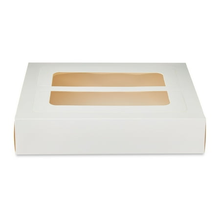7.5 x 9.5 x 1.88 White Treat Boxes with Handles 3 Count by Way To Celebrate 7.5 x 9.5 x 1.88 White Treat Boxes with Handles 3 Count by Way To Celebrate