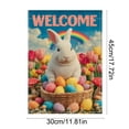 thumbnail image 3 of Meggemo Easter Garden Flag Spring Bunny Egg Double Sided Printed Outdoor Yard Decorative Holiday Home Banner Porch Garden Accent, 3 of 6