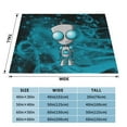 thumbnail image 3 of Alien Invader Zim Flannel Blanket Ultra-Soft Micro Fleece Throw Blanket For Bed Sofa Couch Car Office Unisex Adult Fuzzy Bed Blanket Cozy Kids Throw Blanket 80"x60", 3 of 7