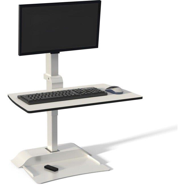 Electric Desktop Sit Stand Desk Riser With Arm 44 White 22 X