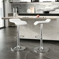 thumbnail image 2 of VECELO Set of 2 Bar Stools, Modern Swivel Adjustable Height Counter Barstools with Footrest for Kitchen/Bar/Dining Room/Living Room/Party, White, 2 of 10