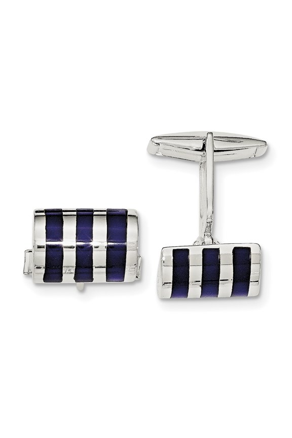 Sterling Silver Lapis Cuff Links