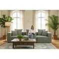 thumbnail image 3 of SOULART 111.02" Cloud Sofa, sectional Deep-Seat Couch , Green modern sofa with compressed shippment & Easy Setup, 3 of 8