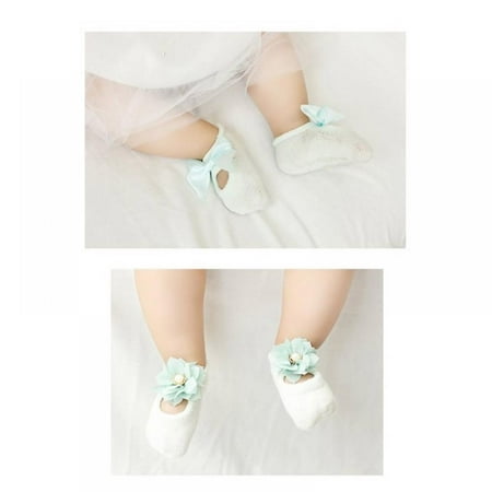 

Wisremt Kids Baby Lace Bow Cotton Hollow Boat Socks Floor Newborn Baby Girls Cute Socks 3 Pairs One Set