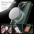 thumbnail image 5 of JETech Case for iPhone 15 Pro Max 6.7-Inch Compatible with MagSafe, Heavy Duty Dual-Layer Rugged Protection, Shockproof Protective Tough Phone Magnetic Cover (Midnight Green), 5 of 6