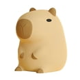 thumbnail image 1 of Lámpara de noche Capibara, lámpara portátil de silicona recargable por USB con forma de animal, linda lámpara táctil con forma de capibara para dormitorio, sala de estar y mesita de noche., 1 of 4