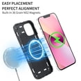 thumbnail image 3 of SaniMore for iPhone 13 6.1" Magnetic Case Support Wireless Charging, Soft Silicone & Hard Plastic Frame Built-in 36 Grain N52 Magnets Heavy Duty Full Body Protective Shell, Black, 3 of 7