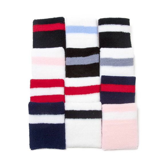 12 Piece Striped Wristbands