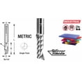 thumbnail image 5 of Amana Tool 57321 Metric SC CNC Spiral O Single Flute Plastic Cutting 5 D x 16 CH x 6 SHK x 64mm Long Up-Cut Router Bit with Mirror Finish, 5 of 8