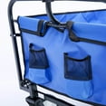 thumbnail image 5 of Toytexx Chariot Utilitaire Pliant avec Capacité de 176 Lb, Chariot Pliable avec Roues à 360° et Poignée Réglable pour Magasinage, Camping, Usage Extérieur, Bleu, 5 of 5
