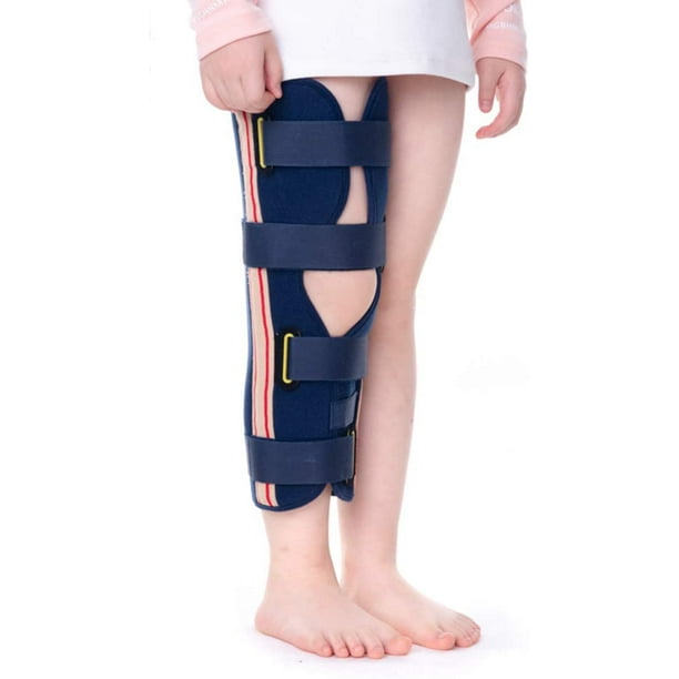Pediatric Leg Immobilizer, Knee Fixed Splint Leg Fracture Splint Tri-Panel  Knee Immobilizer Full Leg Brace for Post OP Patella Injury  Immobilizer,Medium 
