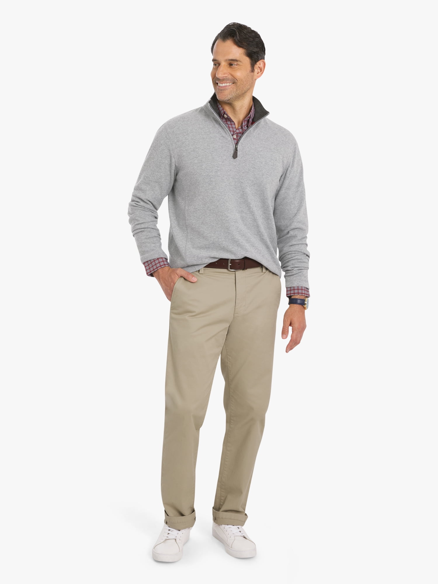 Chaps Men's & Big Men's Woodland Quarter Zip Sweater, Sizes S-2XL