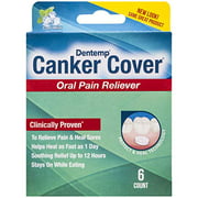 Dentemp Canker Cover, Oral Pain Reliever and Canker Sore Treatment, Pack of 6