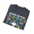 thumbnail image 4 of Trisomy 21 Down's Syndrome Ribbon Rockin' Extra Chromosome Unisex T-Shirt, 4 of 4
