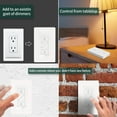 thumbnail image 4 of Smart Wireless Light Switch and Receiver Kit,Brightness Adjustable,120ft RF Range No Wiring Mini Remote Control with Wall Plate,Voice Control,Bluetooth Work with Amazon Alexa Only, 4 of 8