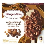 Haagen Dazs Coffee Almond Crunch Ice Cream Bars, Kosher, 3 Count, 9.0 oz