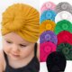 thumbnail image 4 of Gorro con pañuelo para la cabeza para bebé, gorro con nudo de color liso para bebé, 4 of 6