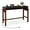Black, variant on Costway Bar Table with Power Outlets Counter Height Table with Storage Compartments Wooden Black