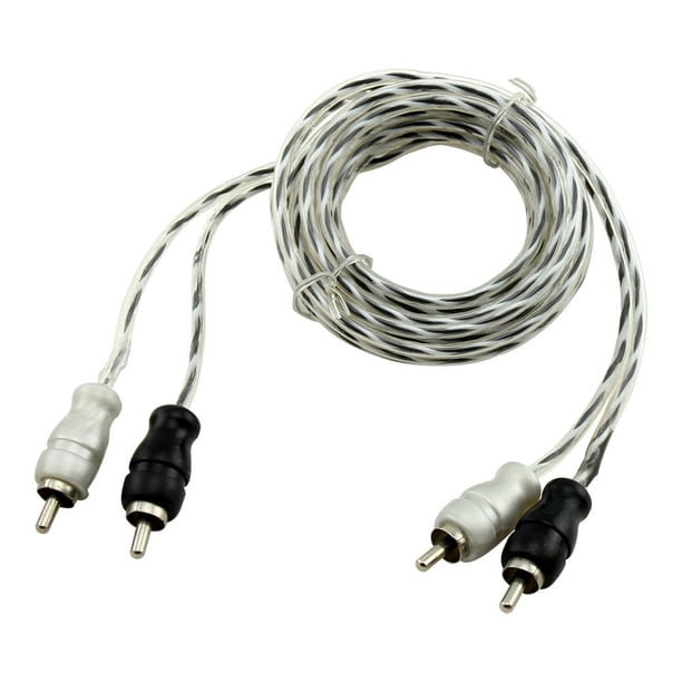 Bullz Audio 18 Ft Rca Cables Car Stereo Twisted Interconnect Cable Wires Audio Walmart Com Walmart Com