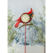 Evergreen 36"H Winter Cardinal Thermometer- Fade and Weather Resistant Outdoor Decor for Homes, Yards and Gardens