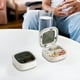thumbnail image 2 of Mini caja de almacenamiento portátil de plástico, pequeño organizador de viaje para uso doméstico, compartimento compacto con tapa de seguridad, color beige, blanco, marrón y verde, apto para aliment, 2 of 6