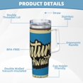 thumbnail image 5 of Sikiie Adventure Awaits Insulated Stainless Water Bottle Lid Travel Mug Cup Insulated Tumblers Cup 40oz Ice Bully With Handle, 5 of 8