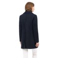 thumbnail image 6 of INSPIRE CHIC Women's Turn Down Collar Single Breasted Winter Mid Length Overcoat XS Blue, 6 of 8