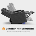 thumbnail image 3 of MCombo Home Theater Seating with USB Ports, LED Light Armrest Storage, Faux Leather Power Recliner Chair , HTS401, 3 of 8