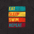 thumbnail image 4 of Inktastic Swimming Eat Sleep Swim Repeat Women's Plus Size T-Shirt, 4 of 5