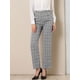 thumbnail image 2 of Pantalones a cuadros casuales para mujer, bolsillos, pierna recta, trabajo, oficina, pantalones gris S, 2 of 6