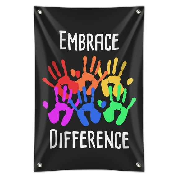 Embrace Difference Autism Hand Prints Home Business Office Sign