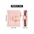 thumbnail image 3 of Deago Women's Slim Leather Bifold Wallet Credit Card Holder with ID Window & Zipper Coin Pocket Purse (Pink), 3 of 8