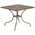 thumbnail image 1 of Bowery Hill 28" Square Steel Flower Print Patio Dining Table in Gold, 1 of 7