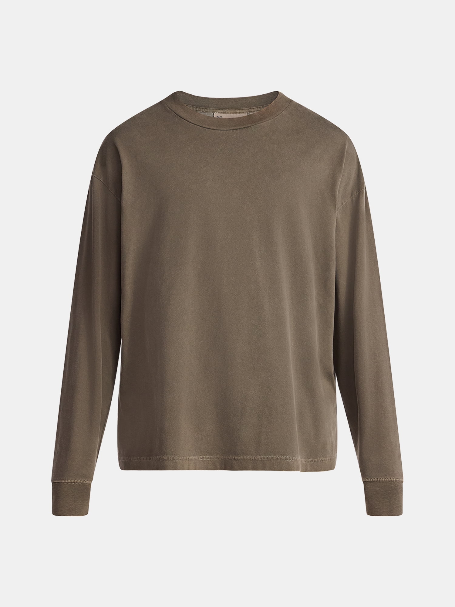 No Boundaries Cotton Oversized Tee with Long Sleeves, Men's & Big Men's