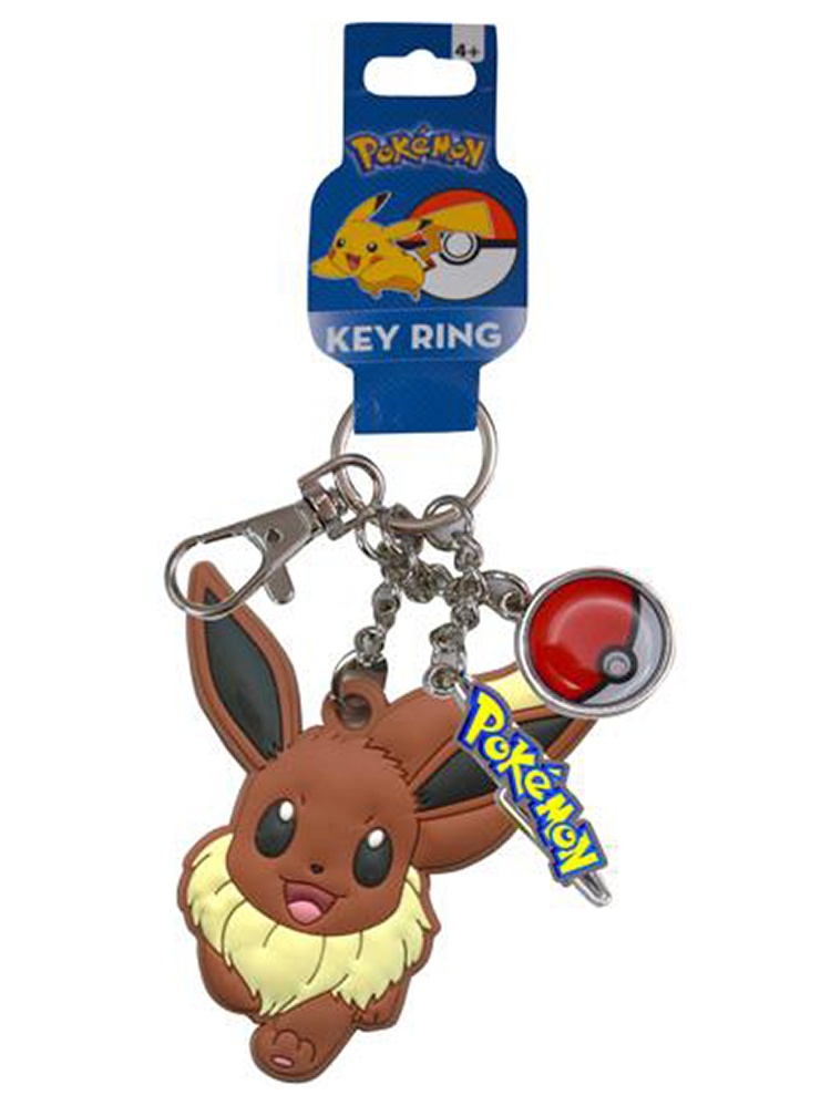 Licensed Pokemon Key Chains Rubber Eevee