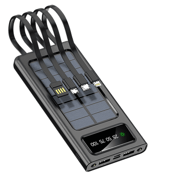 Kepeak 20,000mAh Solar Power Bank/Charger with USB, Fast Charging for Mobile Phone, Balck