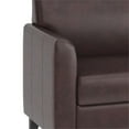 thumbnail image 6 of Maklaine Modern / Contemporary Leather Loveseat in Brown Finish, 6 of 13