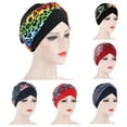 thumbnail image 4 of Women Turban, Non-Slip Elastic Flowers Vintage Headscarf Hat for Four Seasons 1Pc, 4 of 8