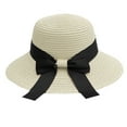 thumbnail image 2 of Duoif Sun Hats for Women, Straw Beach Hat Uv Sun Protection, Foldable Bowknot Sun Beach Hats Summer Hat Wide Brim Straw Sun Hat D, 2 of 2