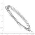 thumbnail image 2 of 925 Sterling Silver Rhodium Plated Polished Intertwined Bangle Bracelet, 2 of 2