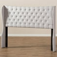 thumbnail image 5 of Bowery Hill Queen Winged Panel Headboard in Grayish Beige, 5 of 6
