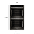 thumbnail image 2 of KitchenAid KODE507EBS - Oven (double oven) - built-in - niche - width: 25.5 in - depth: 24 in - height: 50.2 in - with self-cleaning - black stainless, 2 of 2