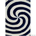 thumbnail image 2 of Allstar Blue Shaggy Area Rug with 3D Spiral Design. Contemporary Formal Casual Hand Tufted (7' 6" x 10' 5"), 2 of 7