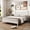 White, variant on Mintazer Farmhouse King Platform Bed with Spindle Headboard, Vintage Arched Slat Platform Bed Frame for Bedroom, No Box Spring Required, Black