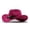 Hot Pink, variant on Cowboy Hat Size 8 - Western Denim Curved Top Hat Woolen Big Brimmed Hat Style British Jazz Hat,Red,M