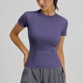 thumbnail image 6 of Ichuanyi Workout Tops for Women Short Sleeve Athletic Tee Slim Cutting Summer Running Gym Fitness Yoga Sports T-Shirt, 6 of 6